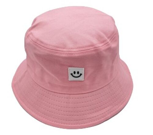 Pink Smiley Bucket Hat