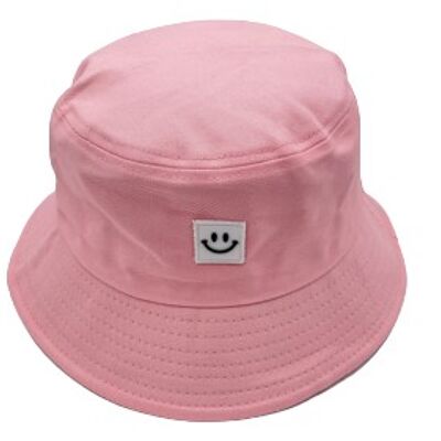 Pink Smiley Bucket Hat