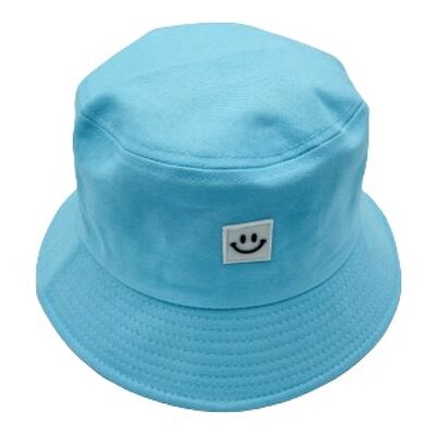 Blue Smiley Bucket Hat