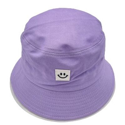 Lilac Smiley Bucket Hat