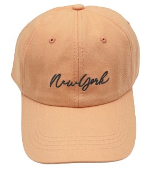 Light Orange Cap with New York Embroidery