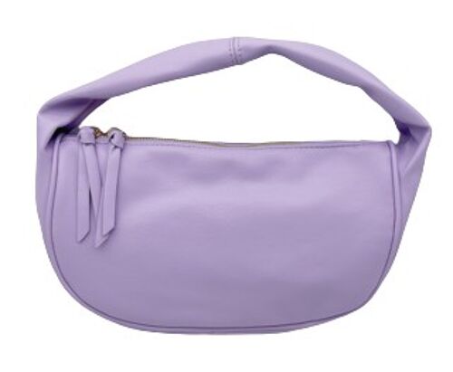 Lilac Slouch Handle Faux Leather Bag