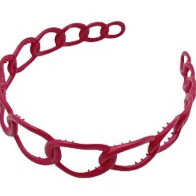 Fuchsia Plastic Link Headband