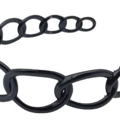 Black Plastic Link Headband