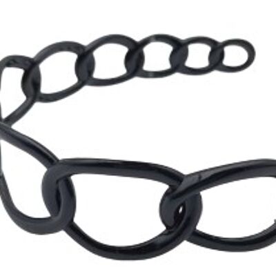 Black Plastic Link Headband