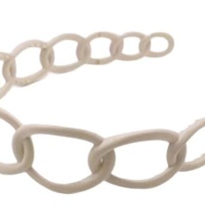 Cream Plastic Link Headband