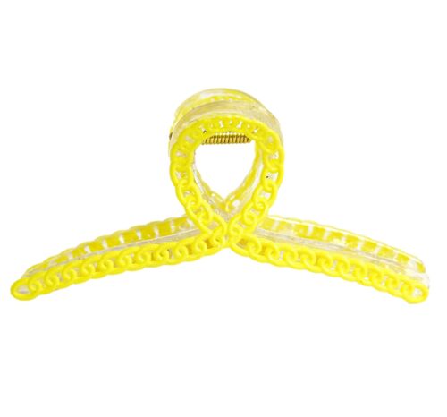 Yellow Chain Twist Hair Claw