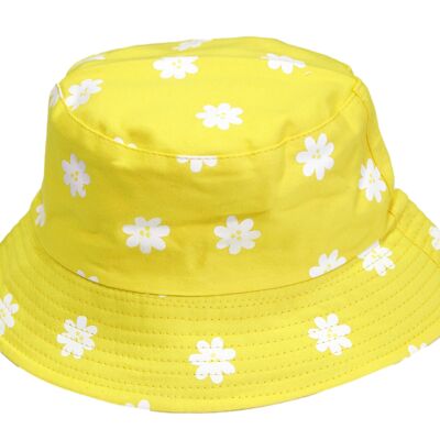 Cappello a secchiello margherita giallo