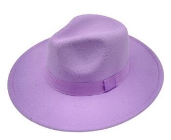 Fedora en feutre lilas 1