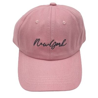 Casquette blush avec broderie New York