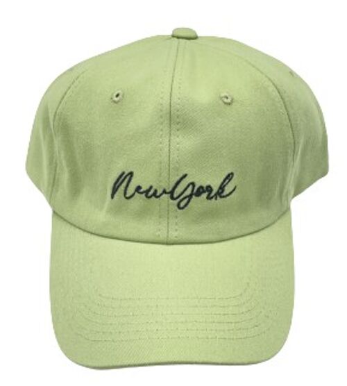 Lime Cap with New York Embroidery
