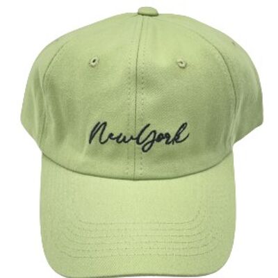 Casquette citron vert avec broderie New York