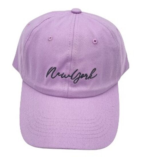 Lilac Cap with New York Embroidery