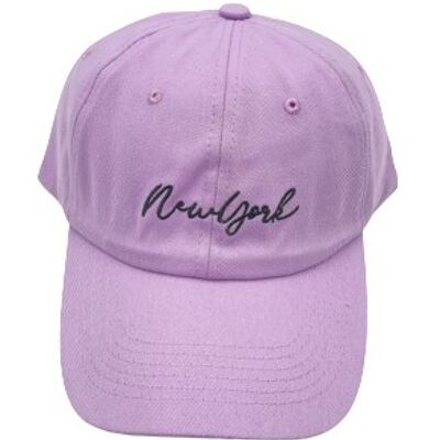 Lilac Cap with New York Embroidery