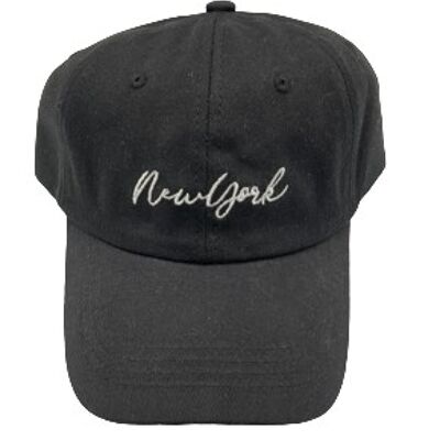 Gorra Negra con Bordado New York