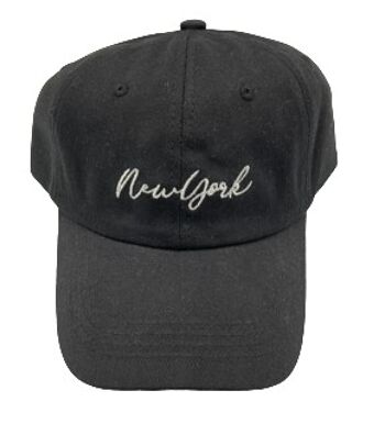 Casquette noire avec broderie New York 1