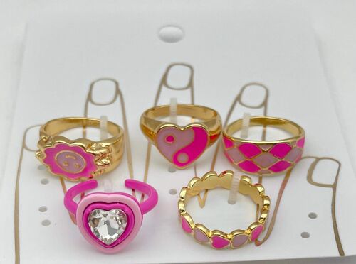 Pink 5 ring pack