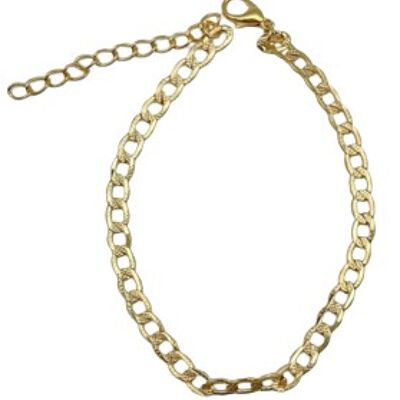 Gold Curb Chain Anklet