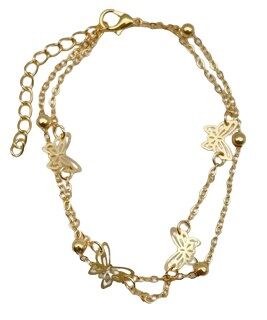 Butterfly Layered Chain Anklet