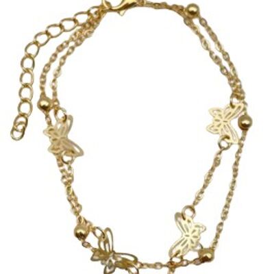 Butterfly Layered Chain Anklet