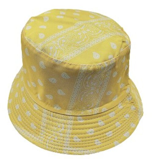 Yellow Paisley Bucket Hat