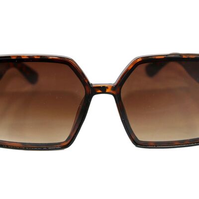 Lunettes de soleil carrées surdimensionnées marron