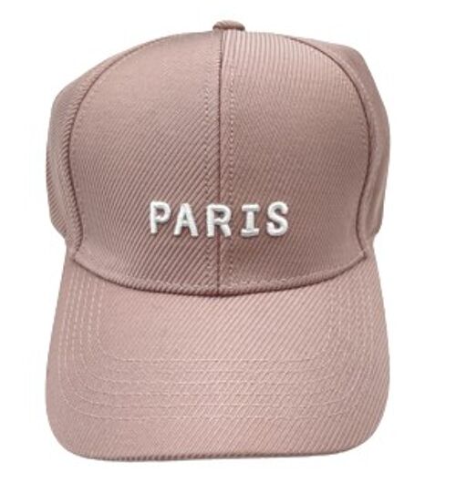 Blush Cap with Paris Embroidery