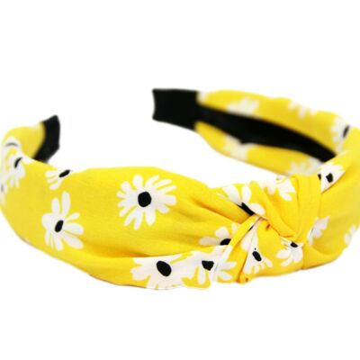 Yellow Daisy Knot Headband