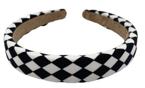 Black and White Checkered Headband