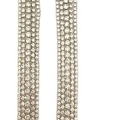 Long drop diamante waterfall earring