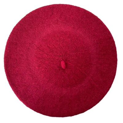 Dark Red Beret Hat