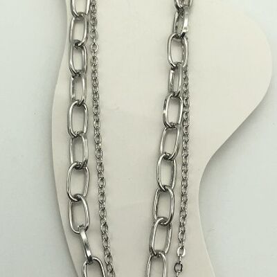 Layered Chain Anklet - SILVER