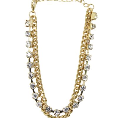 Chunky  Diamante Chain  Anklet - GOLD