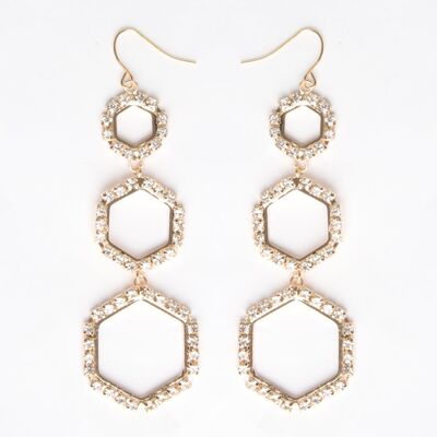 Hoop hanging earrings - GOLD