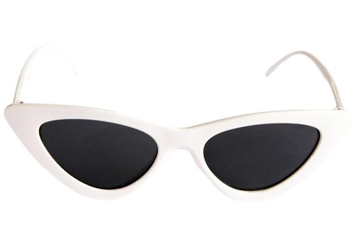 Cat eye sunglasses - WHITE/BLACK LENS