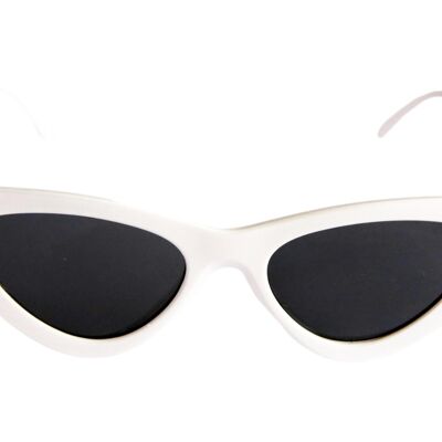 Cat eye sunglasses - WHITE/BLACK LENS