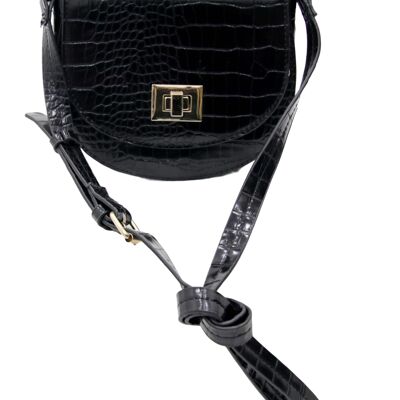 Black croc bag