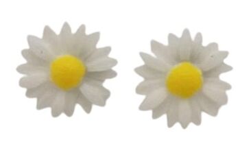 Boucles D'oreilles Tige Fleur Jaune 2