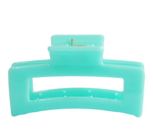 Mint Plastic Rectangle Hair Claw