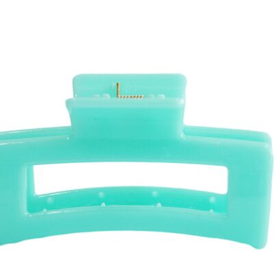 Mint Plastic Rectangle Hair Claw