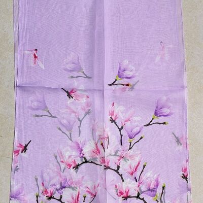 Lilac Lightweight Floral Scarf