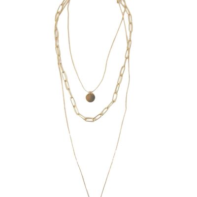 Gold Coin Layered Necklace