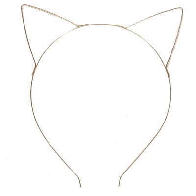 Plain Metal Headband with Cat Ears