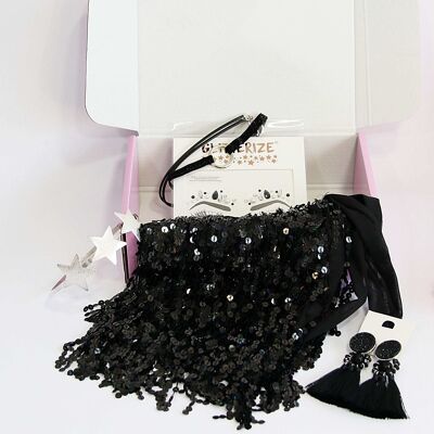 Skirt, Headband, Choker, Glitter face, Earrings Gift Set