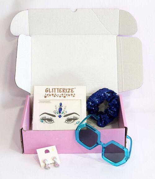 Earrings, Face Glitter, Sunglasses and Scrunchies Gift Set
