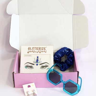 Earrings, Face Glitter, Sunglasses and Scrunchies Gift Set