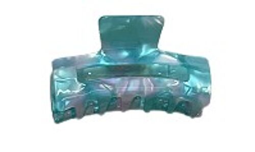 Mint Rectangle Resin Hair Claw