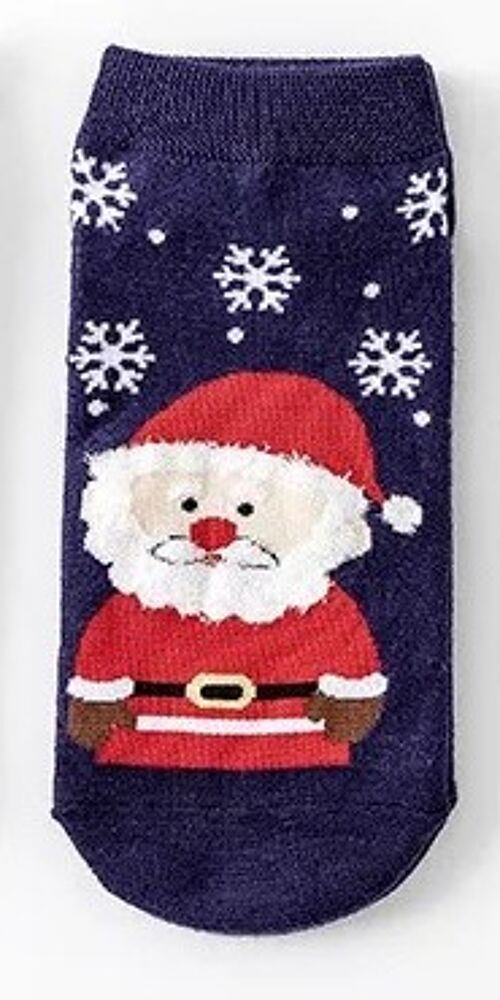 Santa Ankle Socks Navy