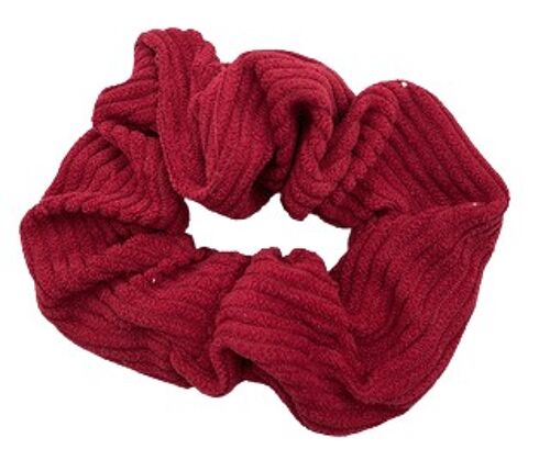 Red Ribbed Scrunchie