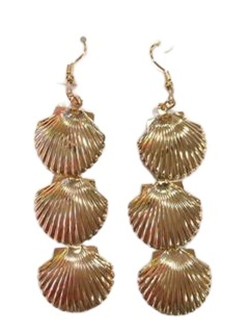 3 Layered Shell Earring